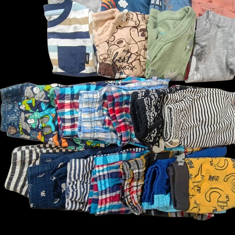 Huge 60Pc Baby Boy Clothes Lot 3-6M Outfits Shirts, Bottoms High Quality Brands! - Picture 5 of 16